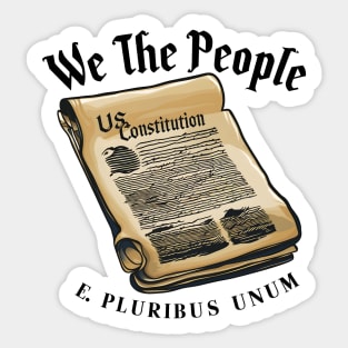 US constitution we the people shirt E. pluribus Unum Sticker